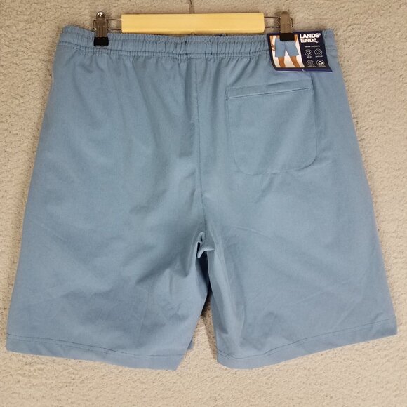 NEW Lands' End Swim Shorts Adult Large Blue UPF 50 Lined Hybrid Beach Summer Men - Picture 2 of 14